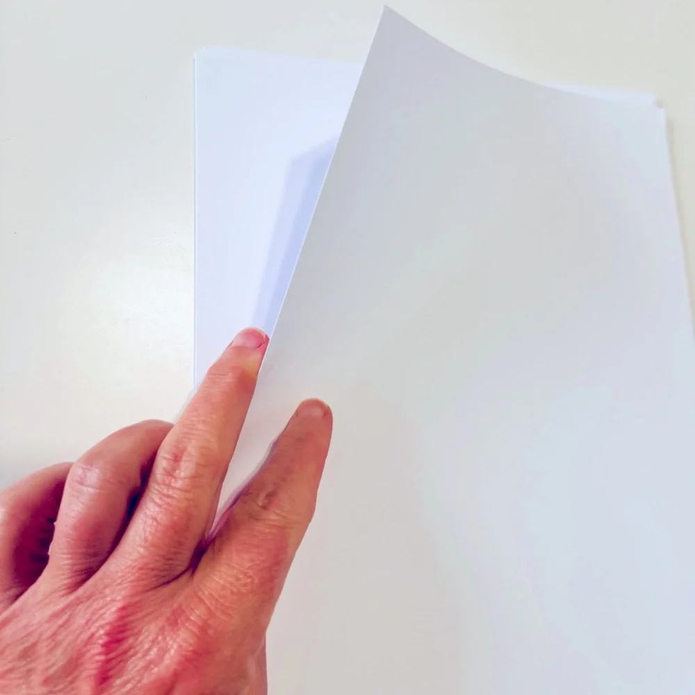 White Silk Matte Thick Heavy Card Stock Paper Inkjet Printer 8.5”x11” - 13 Pages